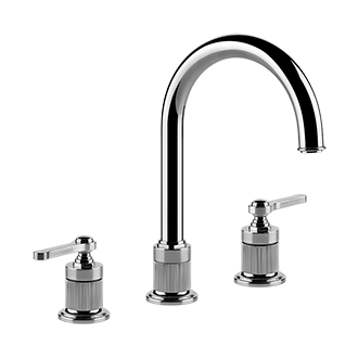 Gessi - Venti20 - Widespread washbasin mixer with pop-up assembly
 - Chrome - 65015#031