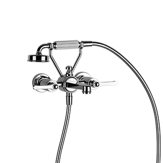 Gessi - Venti20 - Wall-mounted widespread bath group
 - Chrome - 65113#031