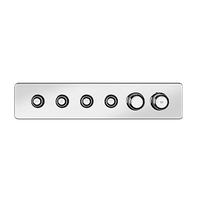 Gessi - Hi-Fi - TRIM PARTS ONLY External parts for thermostatic mixer for four simultaneous functions, with push-button on/off controls.
 - Chrome - 65226#031