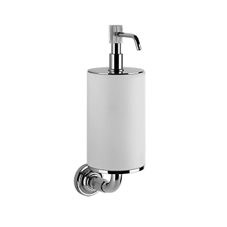 Gessi - Venti20 - Wall-mounted liquid soap dispenser , white - Chrome - 65413#031