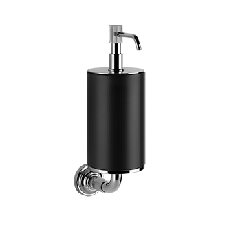 Gessi - Venti20 - Wall-mounted liquid soap dispenser - black - Chrome - 65414#031