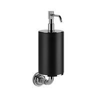 Gessi - Venti20 - Wall-mounted liquid soap dispenser - black - Chrome - 65414#031