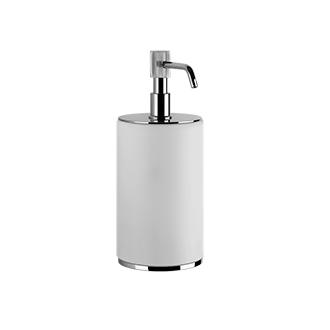 Gessi - Venti20 - Standing soap dispenser holder, white - Chrome - 65437#031