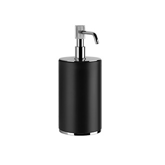 Gessi - Venti20 - Standing soap dispenser holder, black - Chrome - 65438#031