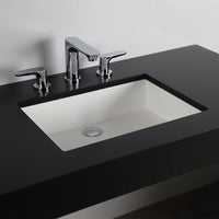 Under-counter Bathroom Sink made of solid surface with an overflow. W: 19 1/2", D: 15", H:5 3/4" - Maison&Co.