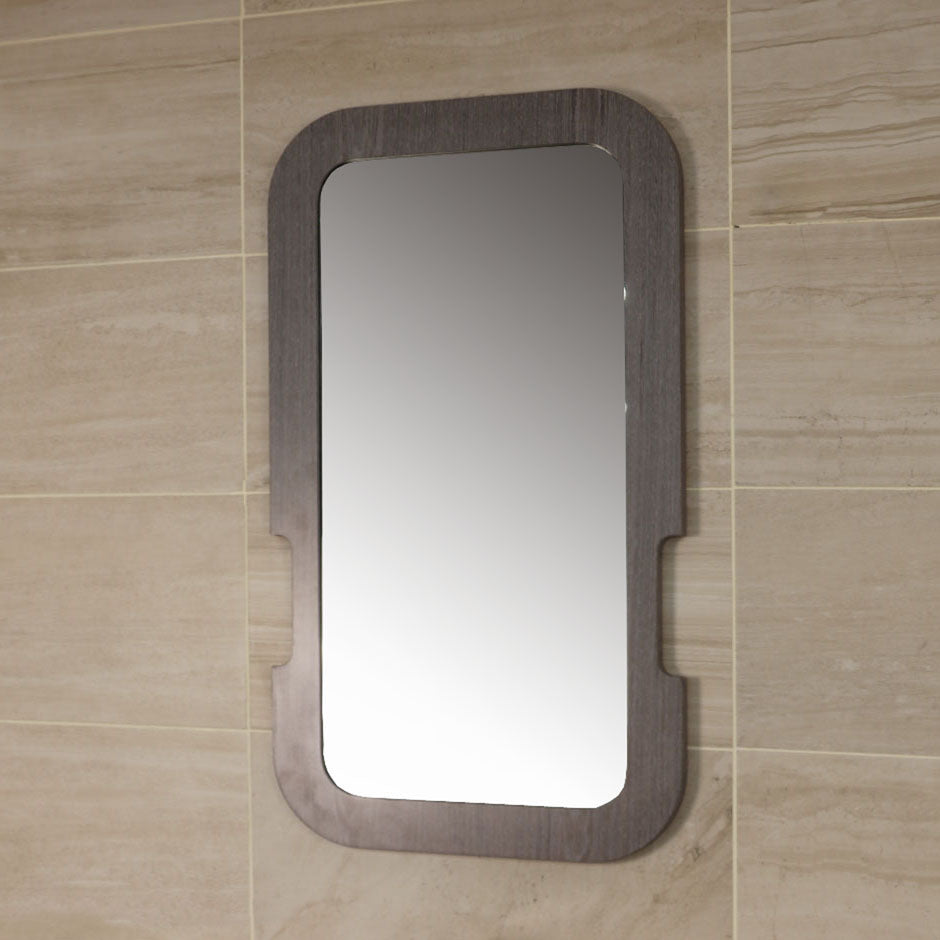 Wall- mount mirror in wooden frame. W: 20", H:36". - Maison&Co.