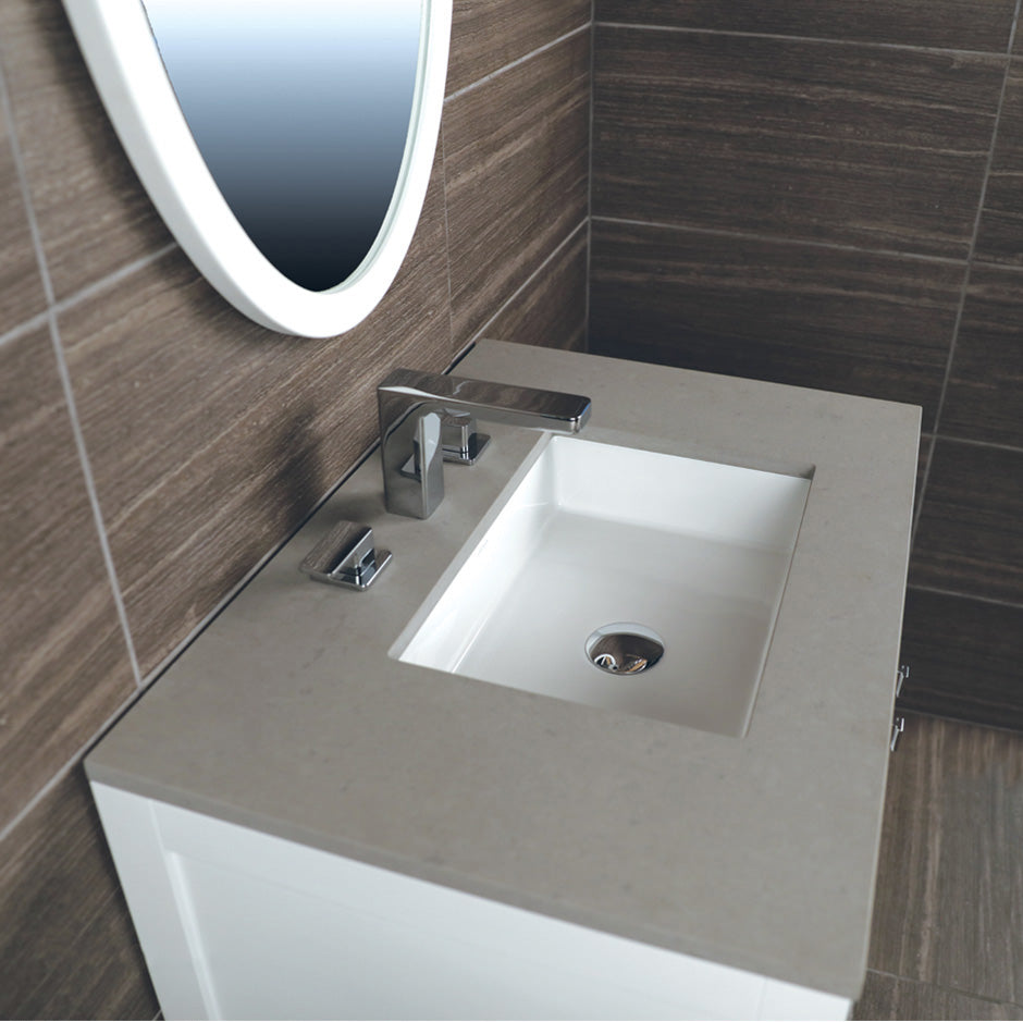 Countertop for vanity STL-F-36A & B and STL-W-36A & B, with a cut-out for Bathroom Sink 5452UN. W: 36", D: 21", H: 3 /4".