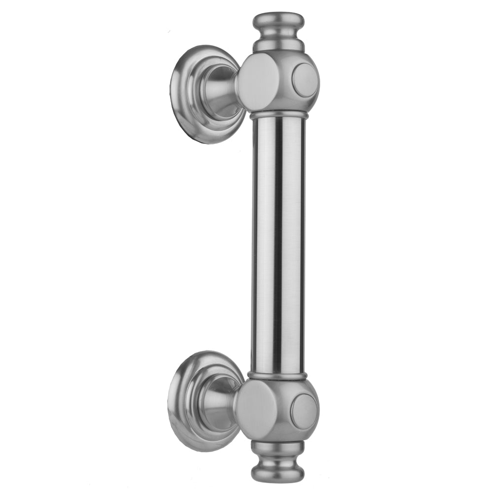 12" H60 Smooth with End Caps Front Mount Shower Door Pull in Multiple Finishes