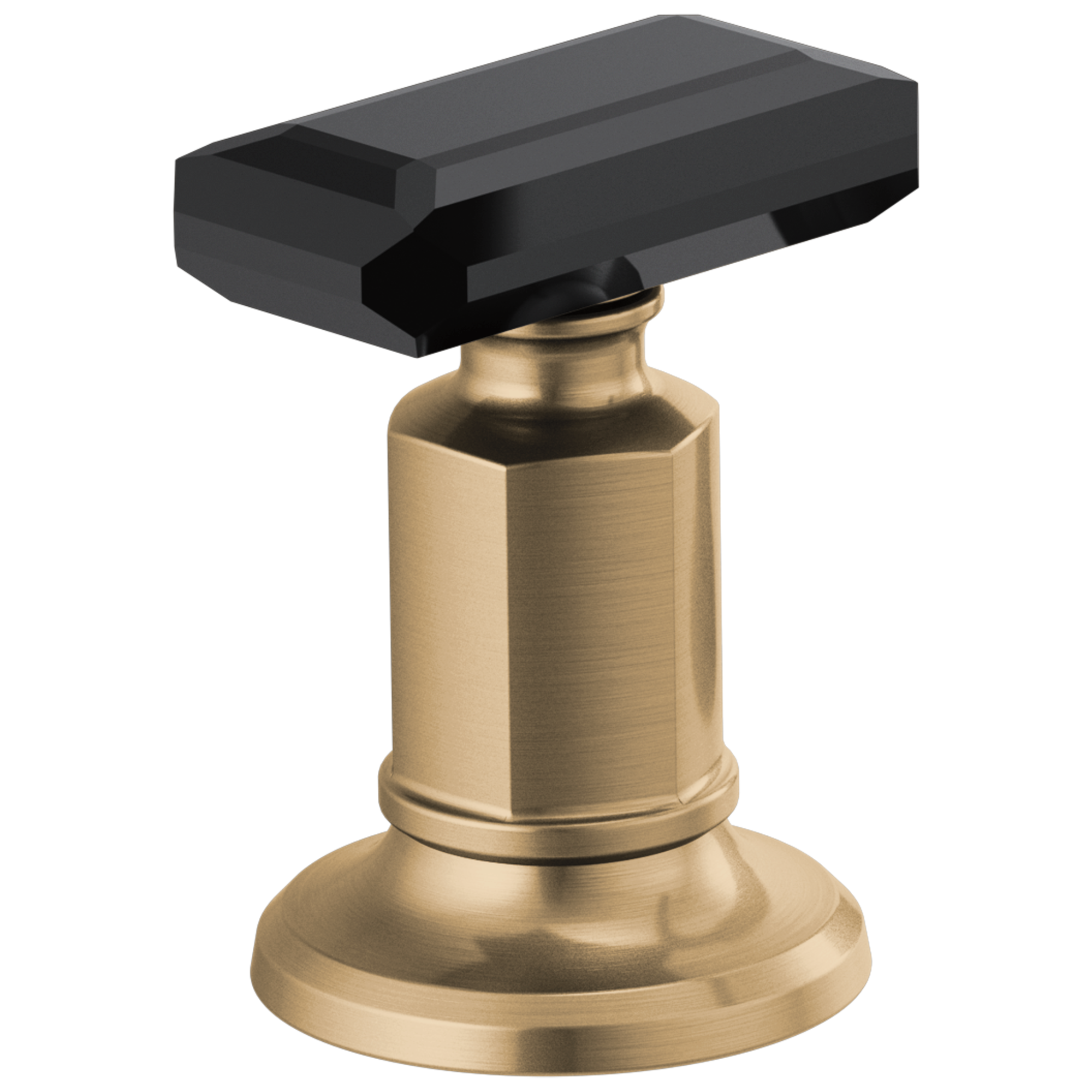 Brizo Invari®: Widespread Lavatory Black Crytal Knob Handle Kit - Maison&Co.