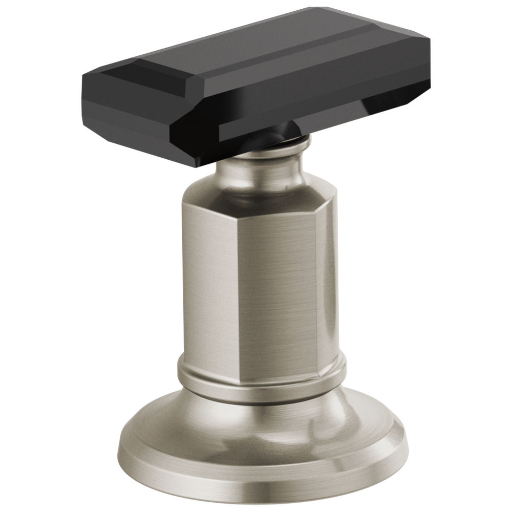 Brizo Invari®: Widespread Lavatory Black Crytal Knob Handle Kit - Maison&Co.