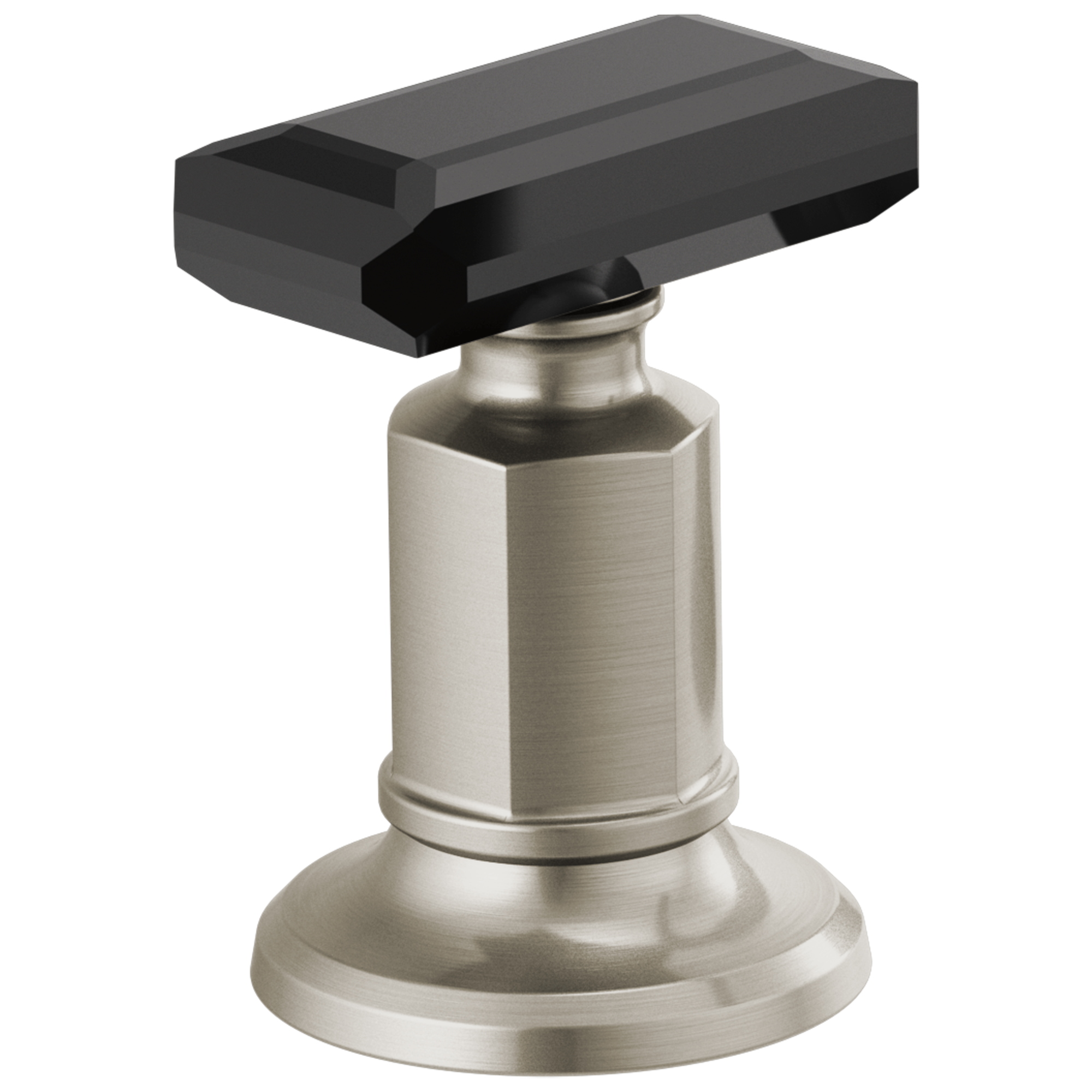 Brizo Invari®: Widespread Lavatory Black Crytal Knob Handle Kit - Maison&Co.