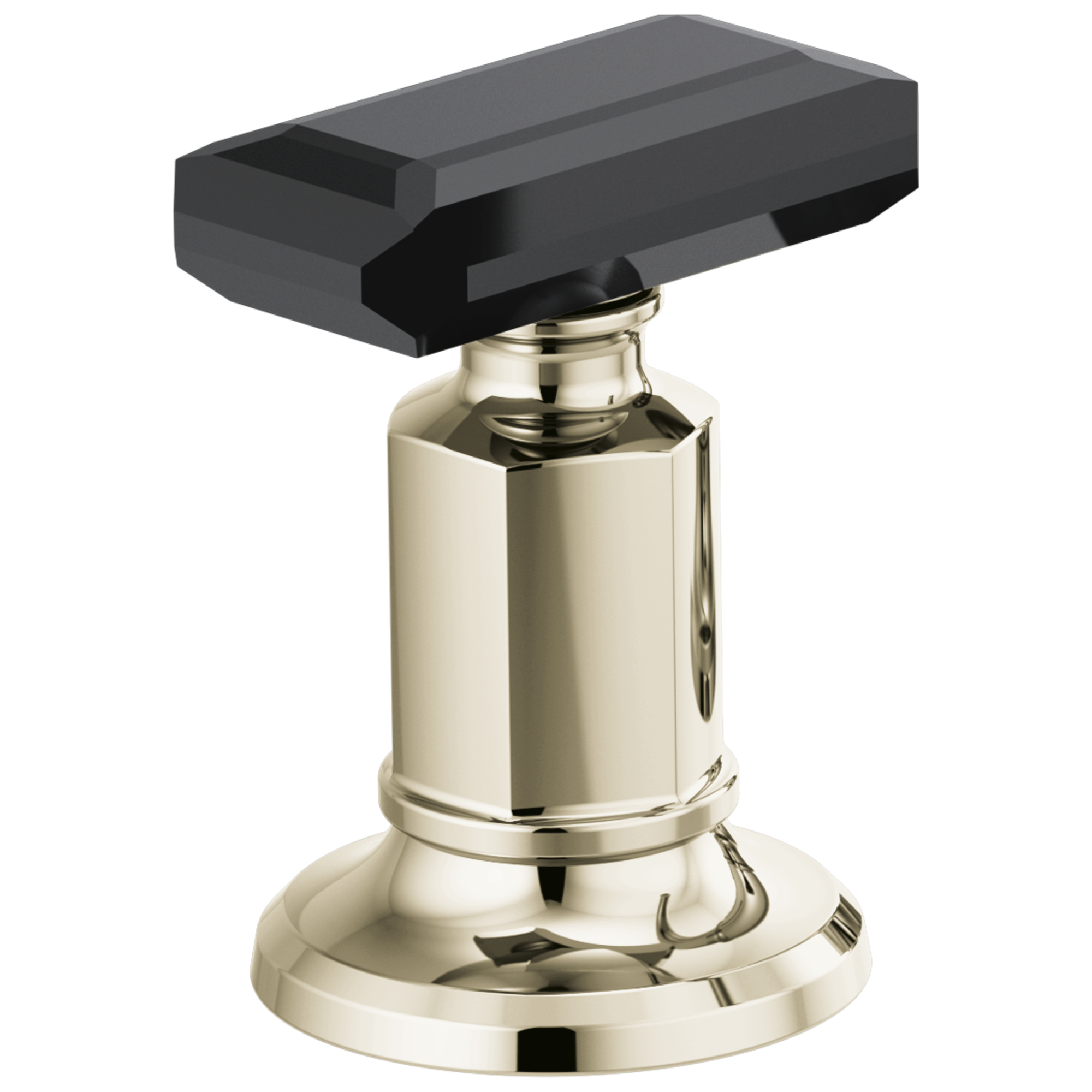 Brizo Invari®: Widespread Lavatory Black Crytal Knob Handle Kit - Maison&Co.