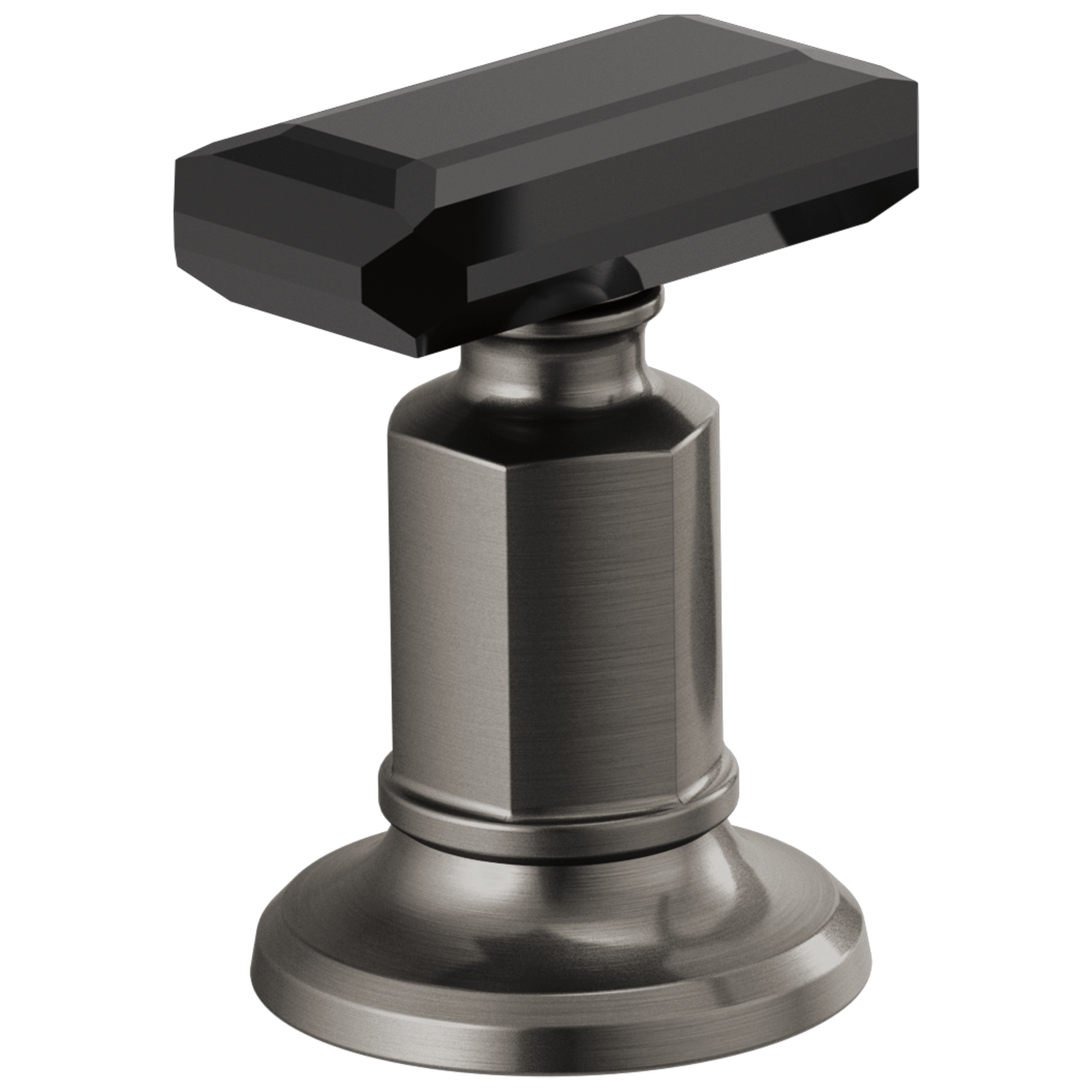 Brizo Invari®: Widespread Lavatory Black Crytal Knob Handle Kit - Maison&Co.