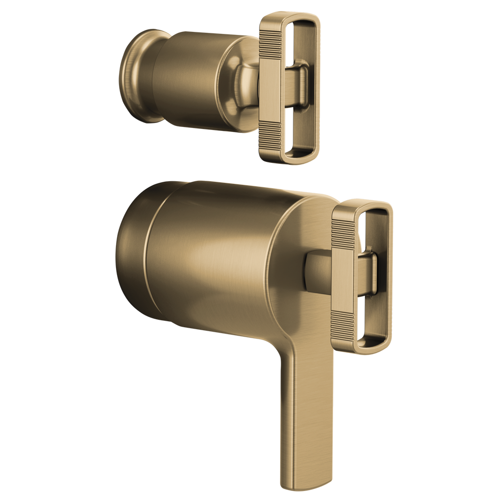 Brizo Kintsu®: TempAssure® Thermostatic Valve with Diverter Trim Knob Handle Kit