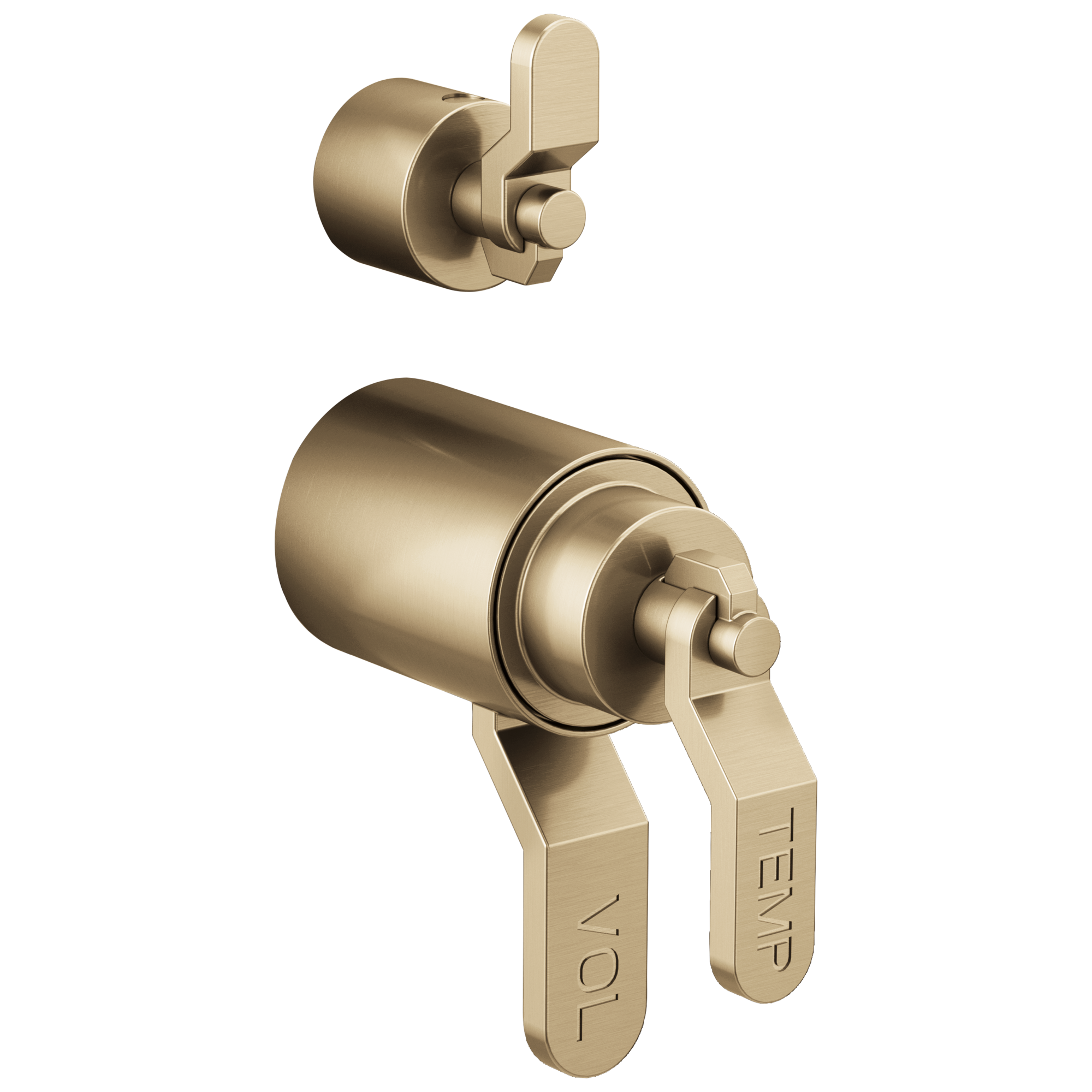 Brizo Litze®: TempAssure® Thermostatic Valve With Integrated Diverter Industrial Lever Handle Kit - Maison&Co.