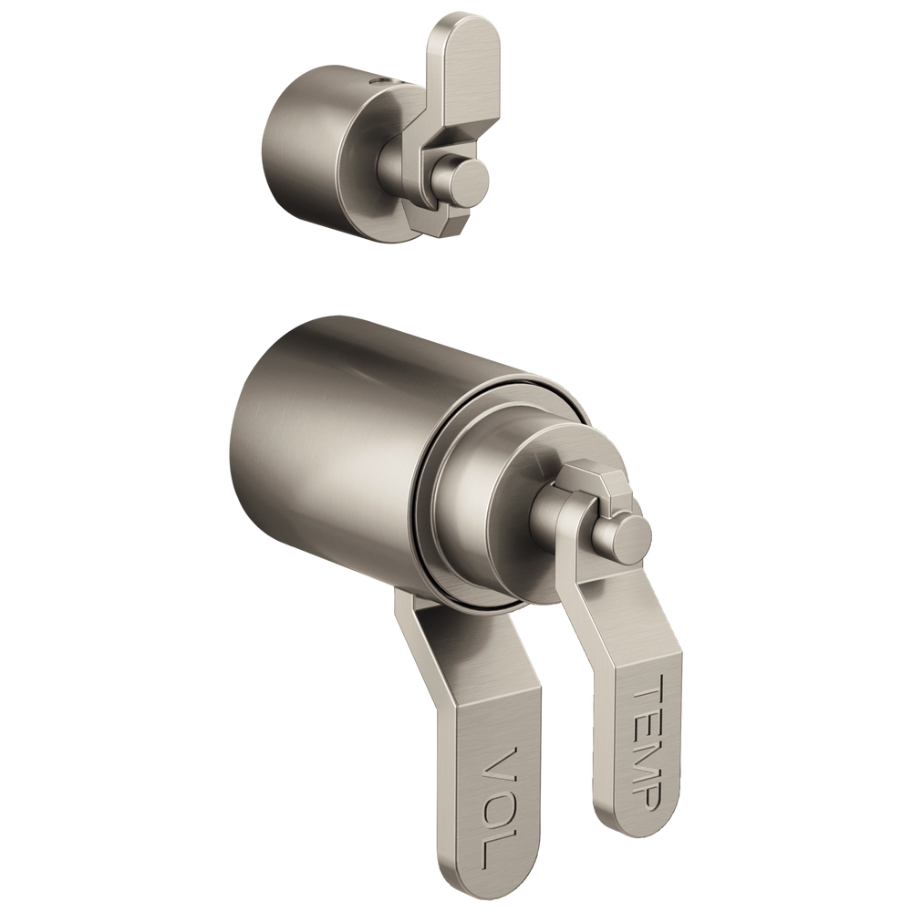 Brizo Litze®: TempAssure® Thermostatic Valve With Integrated Diverter Industrial Lever Handle Kit - Maison&Co.