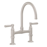 California Faucets - K10-120-33-SN - Bridge Kitchen Faucet - Satin Nickel  - Davoli