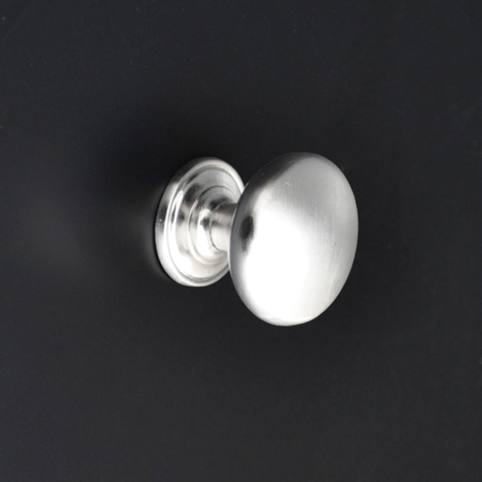 Round knob for cabinet door, 1 1/8" diam
