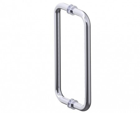 Kartners - 1707812-99 - Nice - 12" Inch Double Shower Door Handle  - Polished Chrome