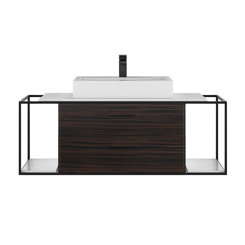 Solid surface countertop for wall-mount under-counter vanity LIN-VS-48. Sold together with the cabinet and metal frame.  W: 41 1/2", D: 20 3/4", H: 1/2".