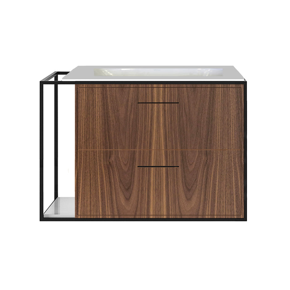 Metal frame  for wall-mount under-counter vanity LIN-UN-30R. Sold together with the cabinet and countertop.  W: 30", D: 21", H: 20". - Maison&Co.