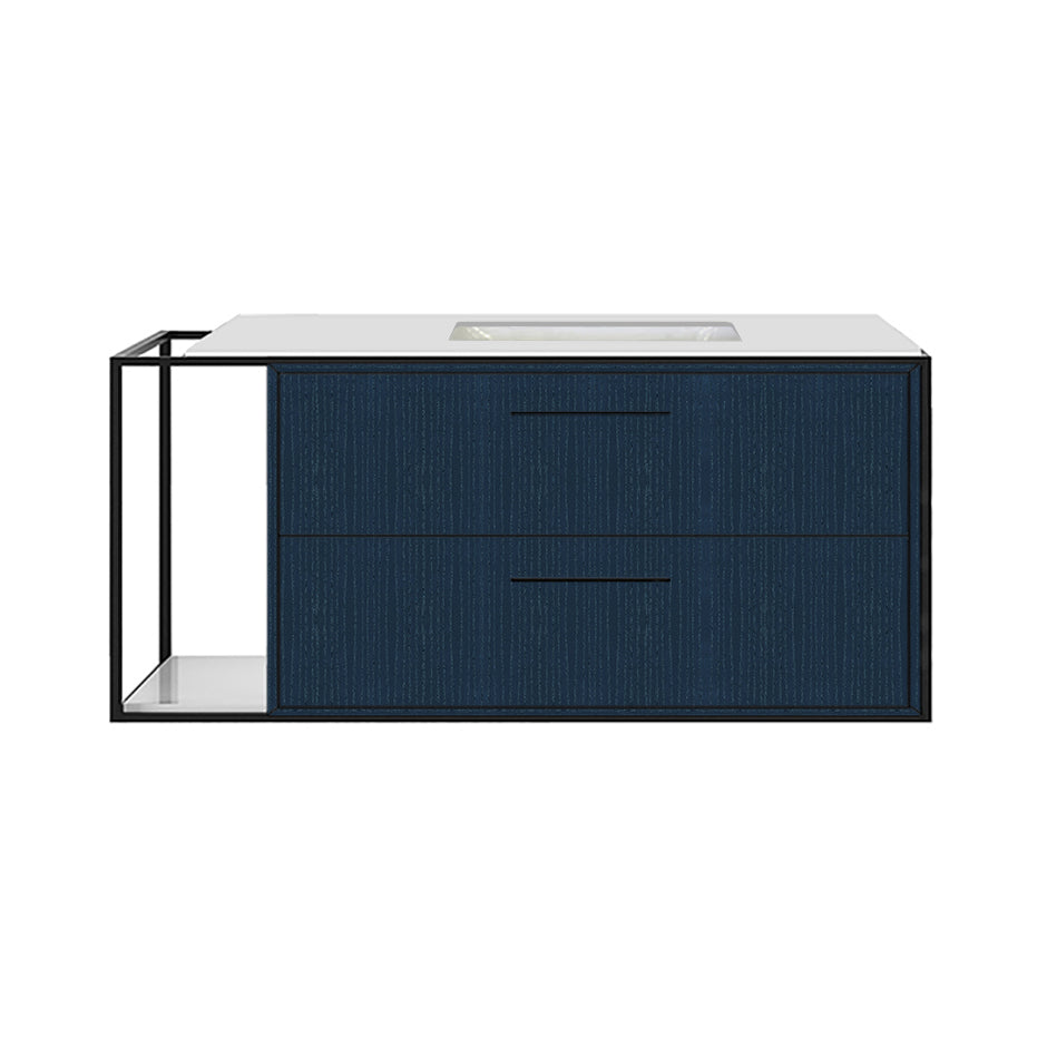 Solid surface countertop for wall-mount under-counter vanity LIN-UN-48R. Sold together with the cabinet and metal frame.  W: 44 1/2", D: 20 3/4", H: 1/2". - Maison&Co.