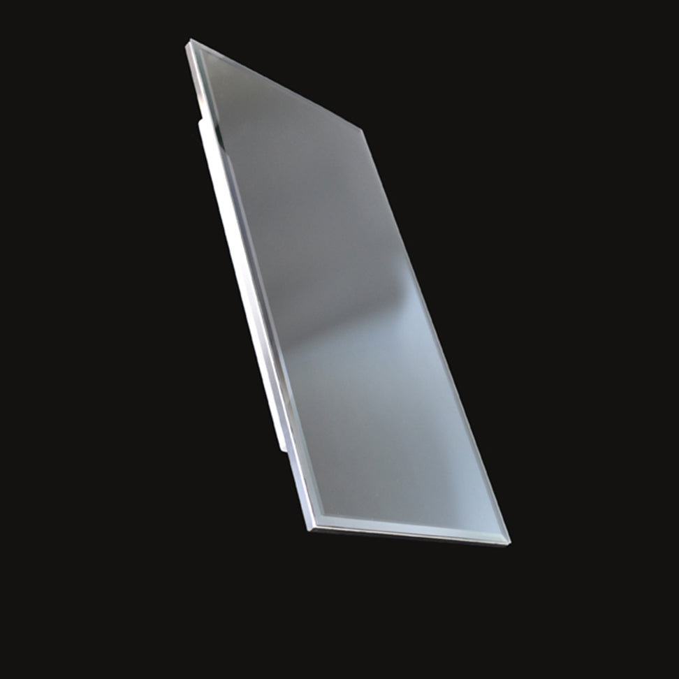 Wall- mount beveled mirror with chrome edges and LED lights. W; 15", H: 34", D: 1". - Maison&Co.