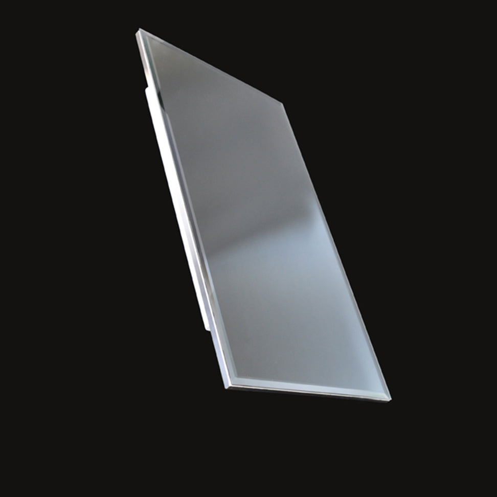 Wall- mount beveled mirror with chrome edges and LED lights. W; 19", H: 34", D: 1". - Maison&Co.