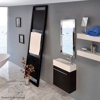 Wall-mount under-counter vanity with one adjustable shelf behind a door, brushed stainless steel pull can be used as a towe bar. 19 1/2"W x 9 1/2"D x 19 1/2"H (washbasin #2982 sold separately) - Maison&Co.