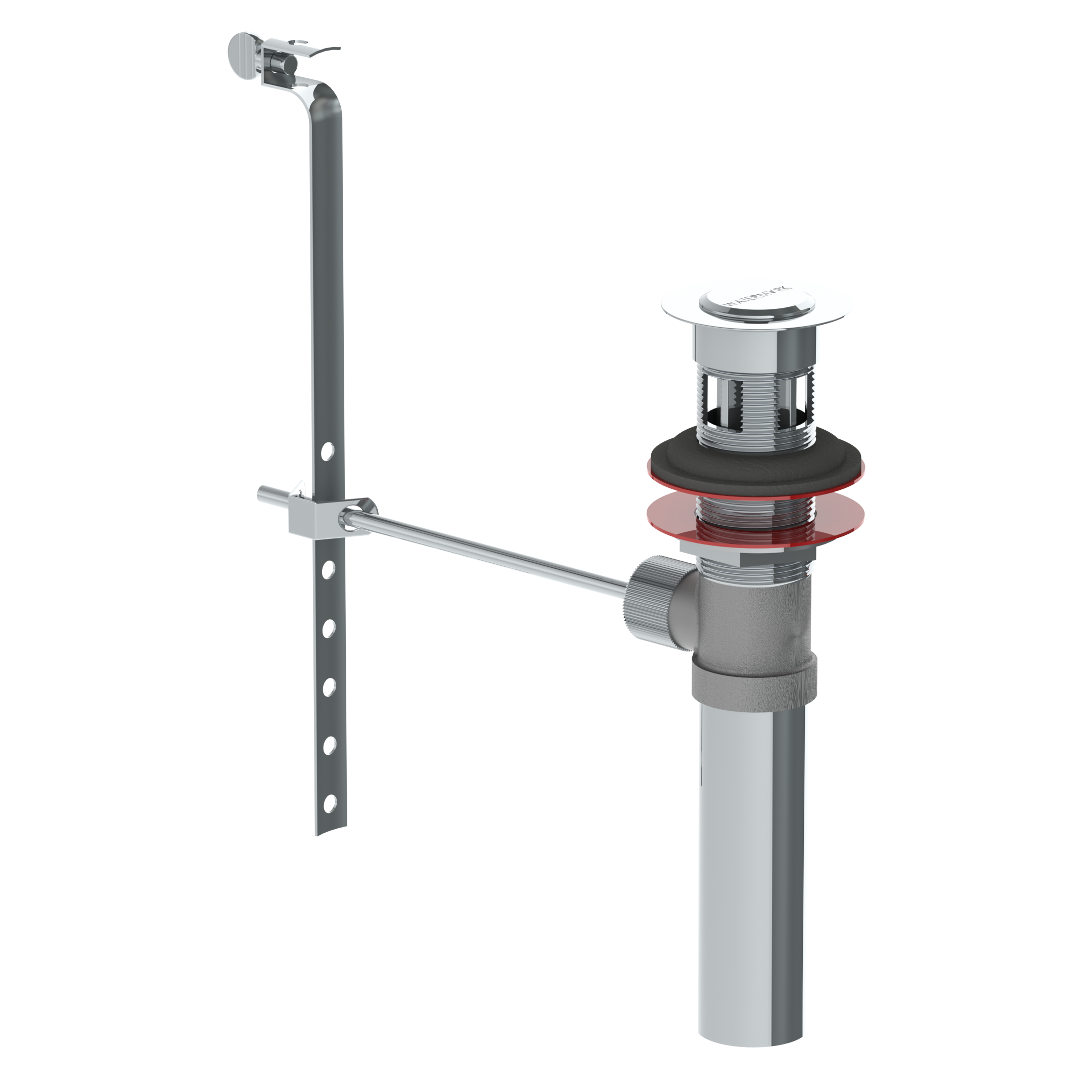 Pop-Up Lavatory Drain With Overflow - Fully Plated Assembly