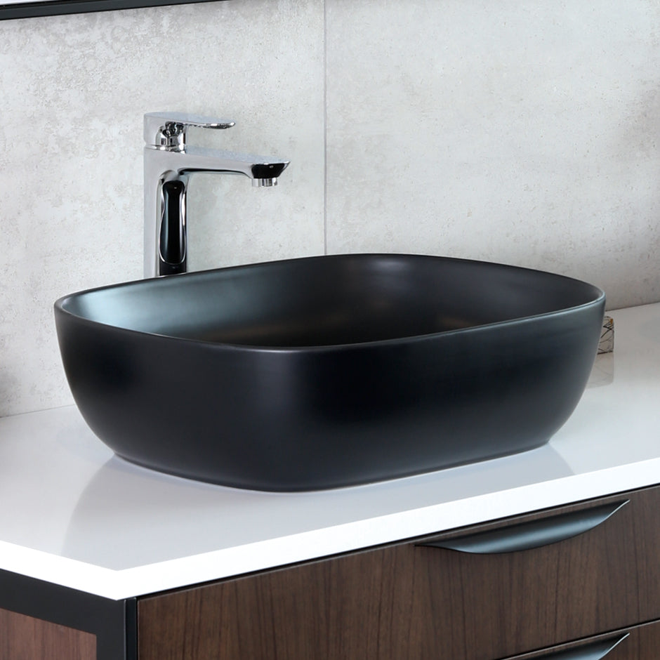 Vessel  porcelain Bathroom Sink without an overflow. W: 19 1/4", D: 15 3/4", H: 5 3/4". - Maison&Co.