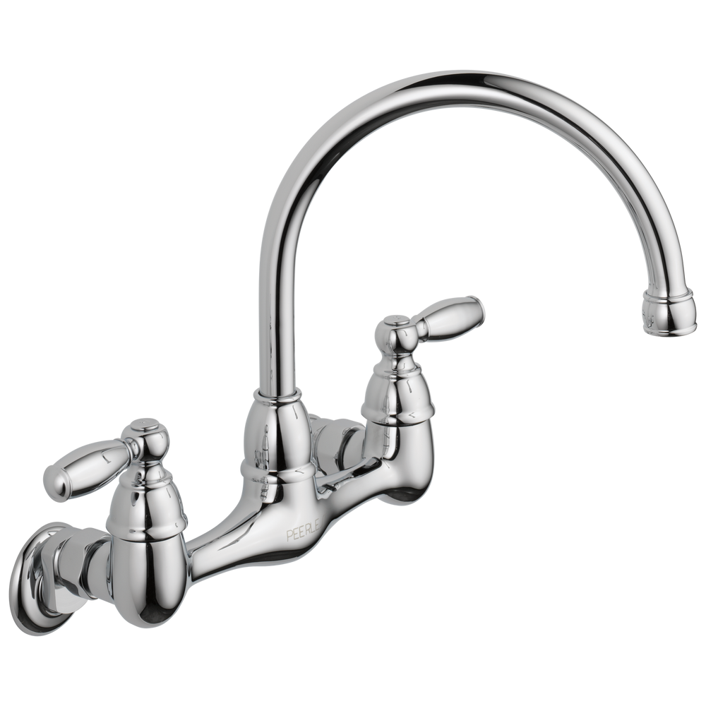 Peerless Claymore™: Two Handle Wall Mounted Kitchen Faucet - Maison&Co.