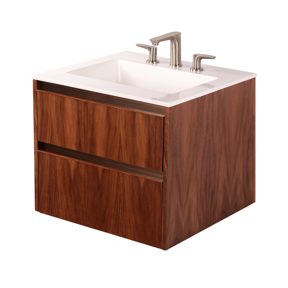 Wall-mount under-counter vanity with four drawers and plumbing notch in back. 47-3/4"W, 21-7/8"D, 20"H -  *Luxury finish group