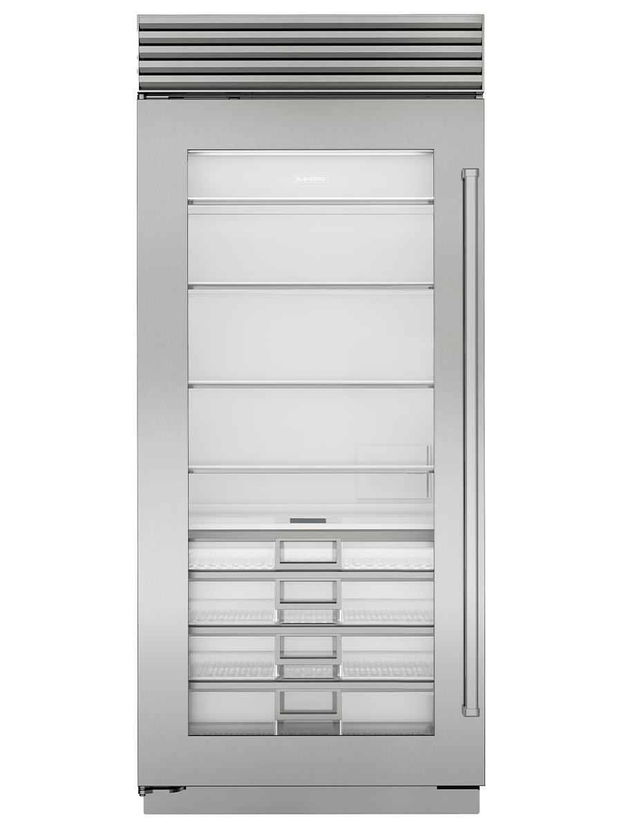 36" Classic Refrigerator With Glass Door