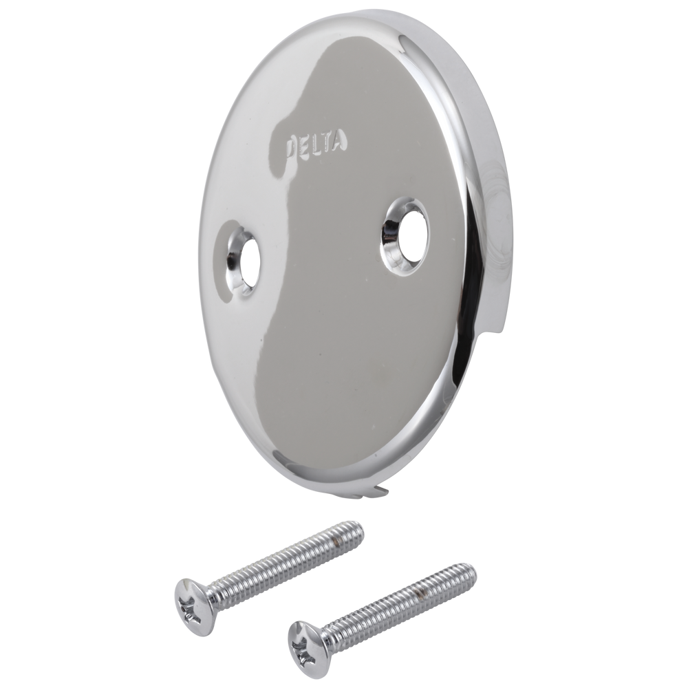 Delta Other: Overflow Plate & Screws - No Trip Lever