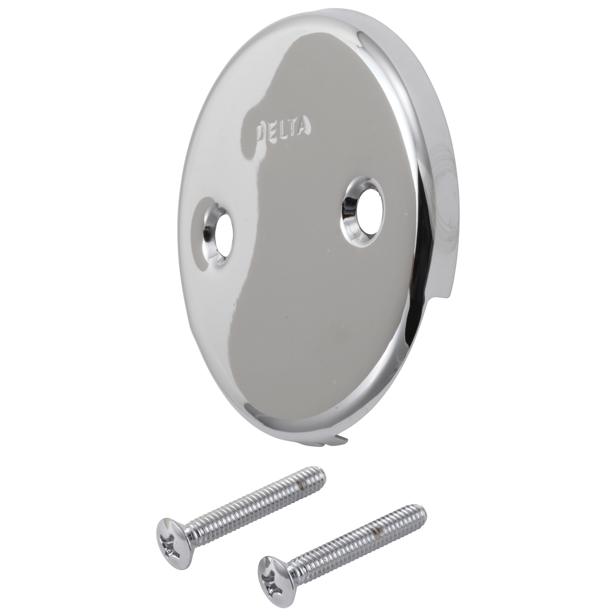 Delta Other: Overflow Plate & Screws - No Trip Lever
