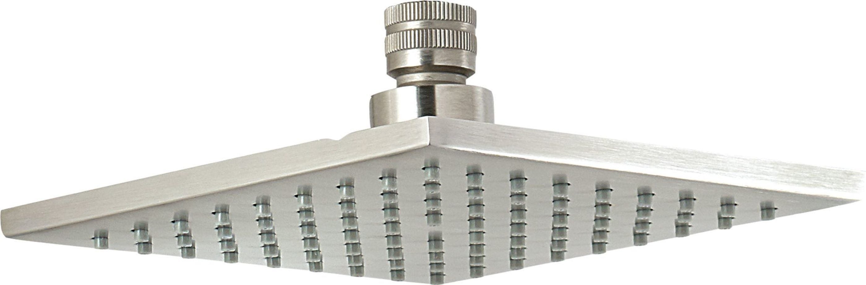 California Faucets - SH-177-6.18-SN - 6" Ultra-Thin Square Showerhead - Satin Nickel 