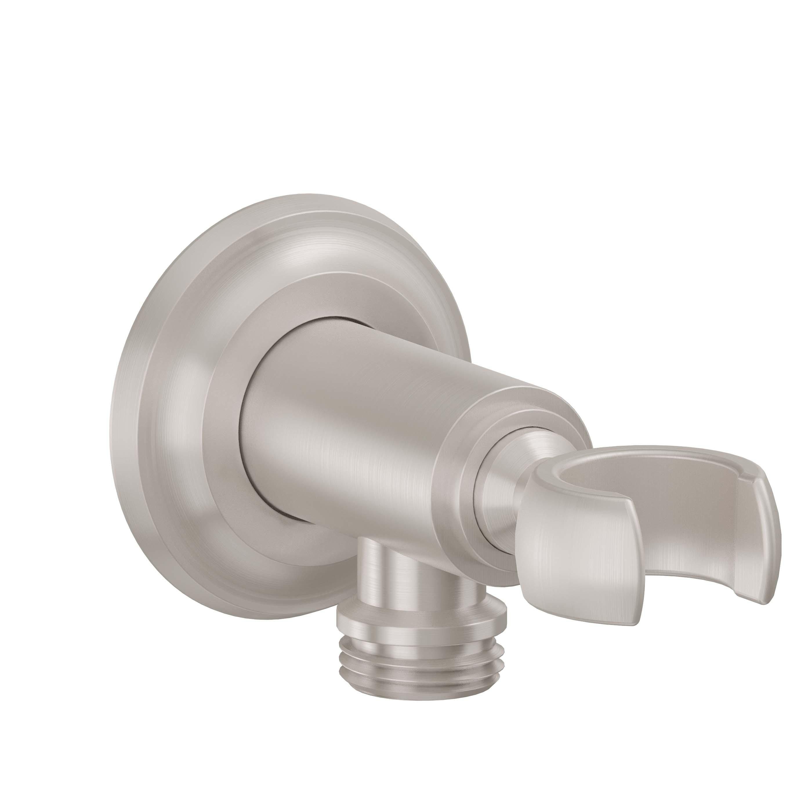 California Faucets - SH-25-45-SN -  Supply Elbow with Handshower Holder - Concave Base - Satin Nickel  - Rincon Bay