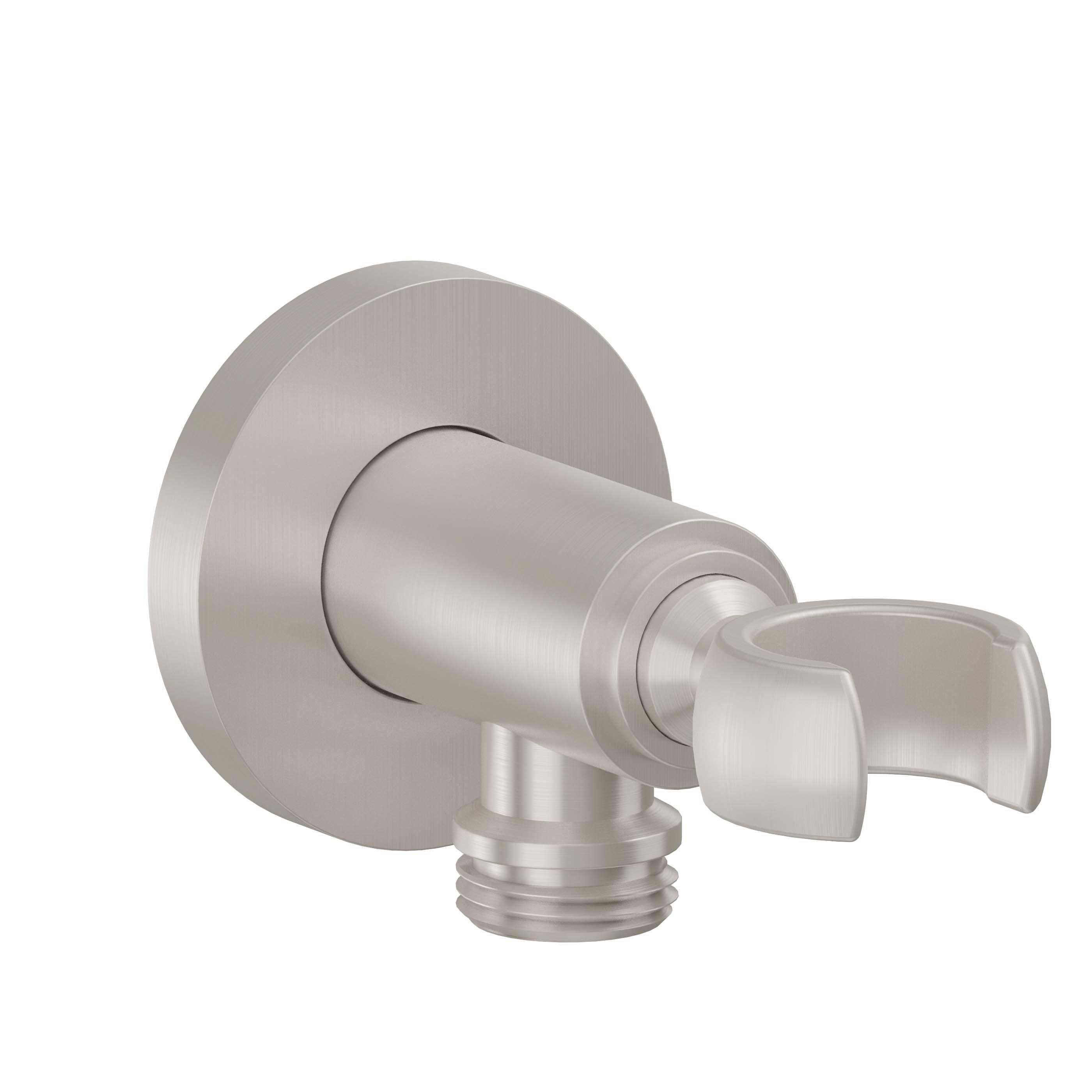 California Faucets - SH-25-65-SN -  Supply Elbow with Handshower Holder - Round Base - Satin Nickel  - Tiburon