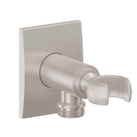 California Faucets - SH-25-70-SN -  Supply Elbow with Handshower Holder - Convex Base - Satin Nickel  - Solimar