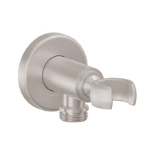 California Faucets - SH-25-C1-SN -  Supply Elbow with Handshower Holder - Round Base - Satin Nickel  - Trousdale