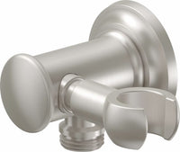 California Faucets - SH-25S-48-SN - Decorative Supply Elbow with Swivel Handshower Holder - Concave Base - Satin Nickel 