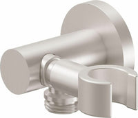 California Faucets - SH-25S-65-SN - Decorative Supply Elbow with Swivel Handshower Holder - Round Base - Satin Nickel 