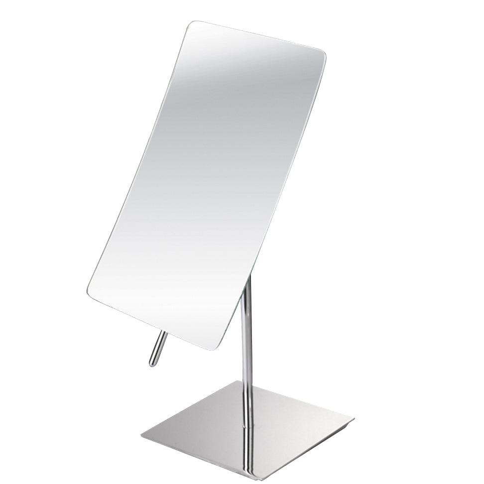 Free standing rectangular 3x magnifying  adjustable mirror ,W: 5 1/4", D: 4 1/2", H: 12"