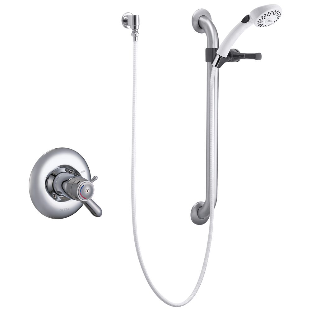 Commercial T17TH: Universal Thermostatic Valve Trim with Hand Shower and Grab Bar