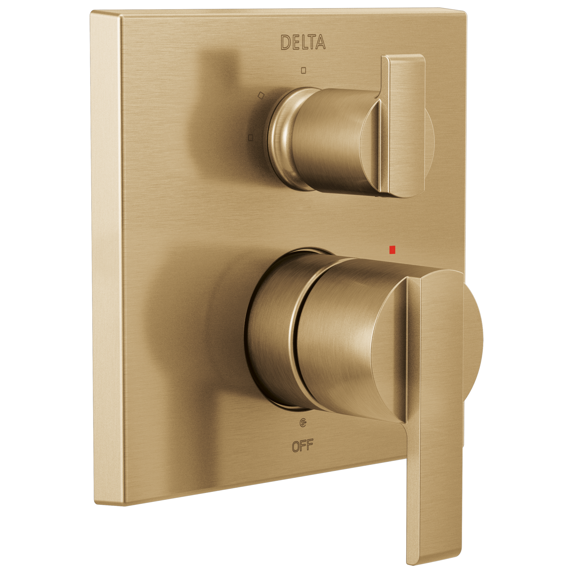 Delta Ara®: Angular Modern Monitor® 14 Series Valve Trim with 3-Setting Integrated Diverter - Maison&Co.