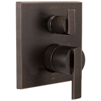 Delta Ara®: Angular Modern Monitor® 14 Series Valve Trim with 3-Setting Integrated Diverter - Maison&Co.