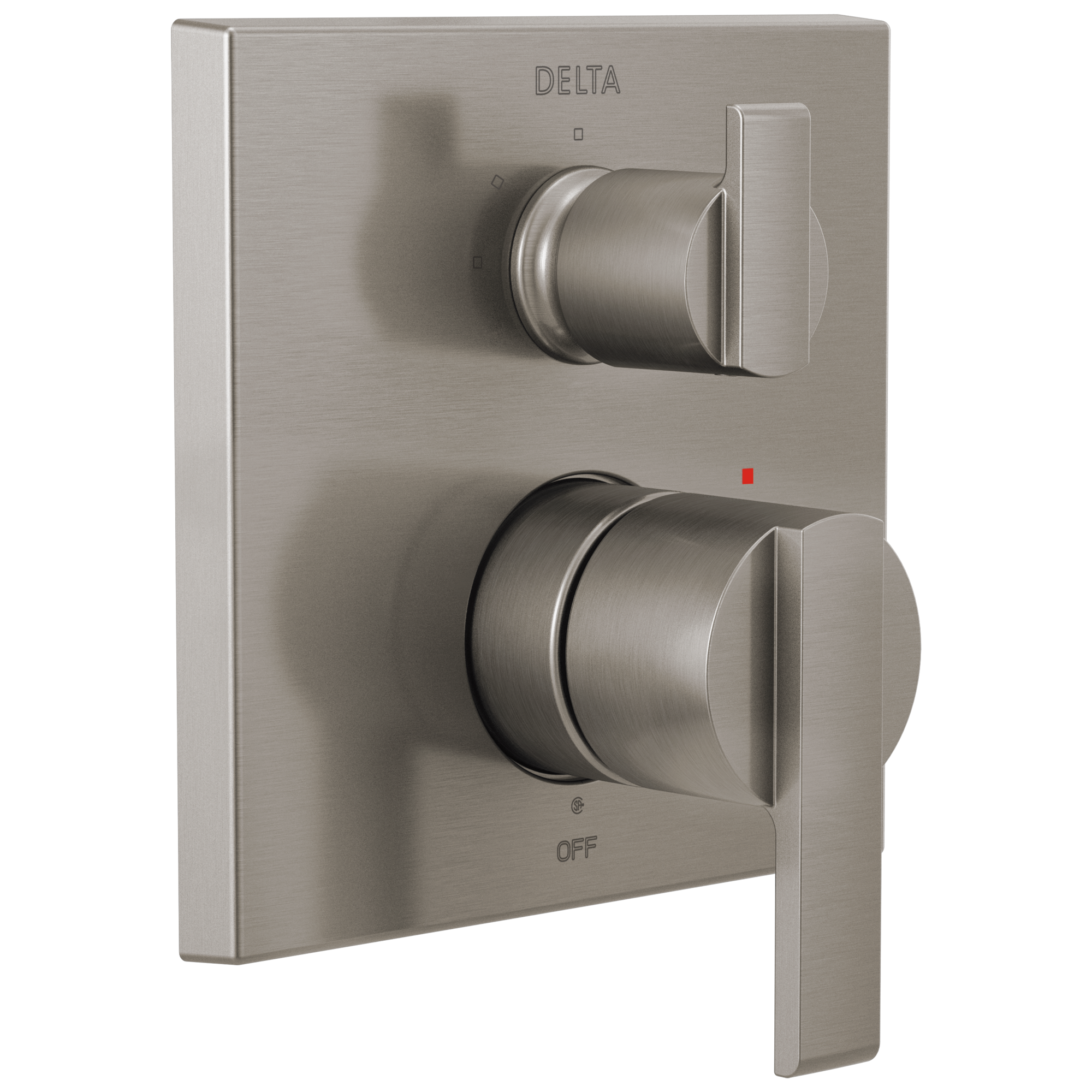 Delta Ara®: Angular Modern Monitor® 14 Series Valve Trim with 3-Setting Integrated Diverter - Maison&Co.