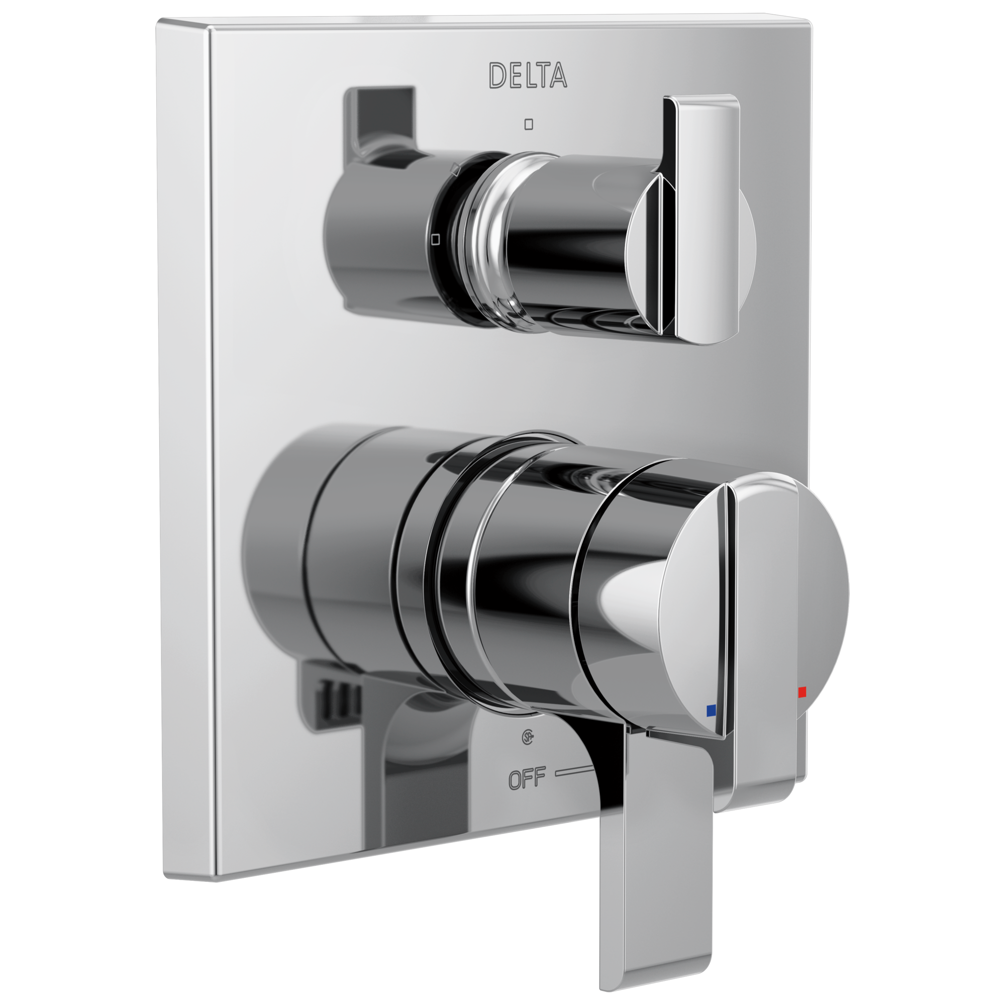 Delta Ara®: Angular Modern Monitor® 17 Series Valve Trim with 3-Setting Integrated Diverter - Maison&Co.