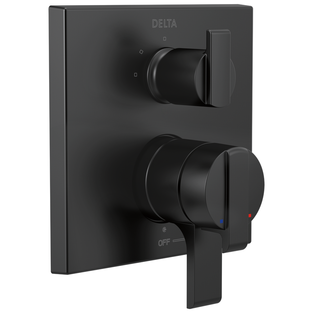 Delta Ara®: Angular Modern Monitor® 17 Series Valve Trim with 3-Setting Integrated Diverter